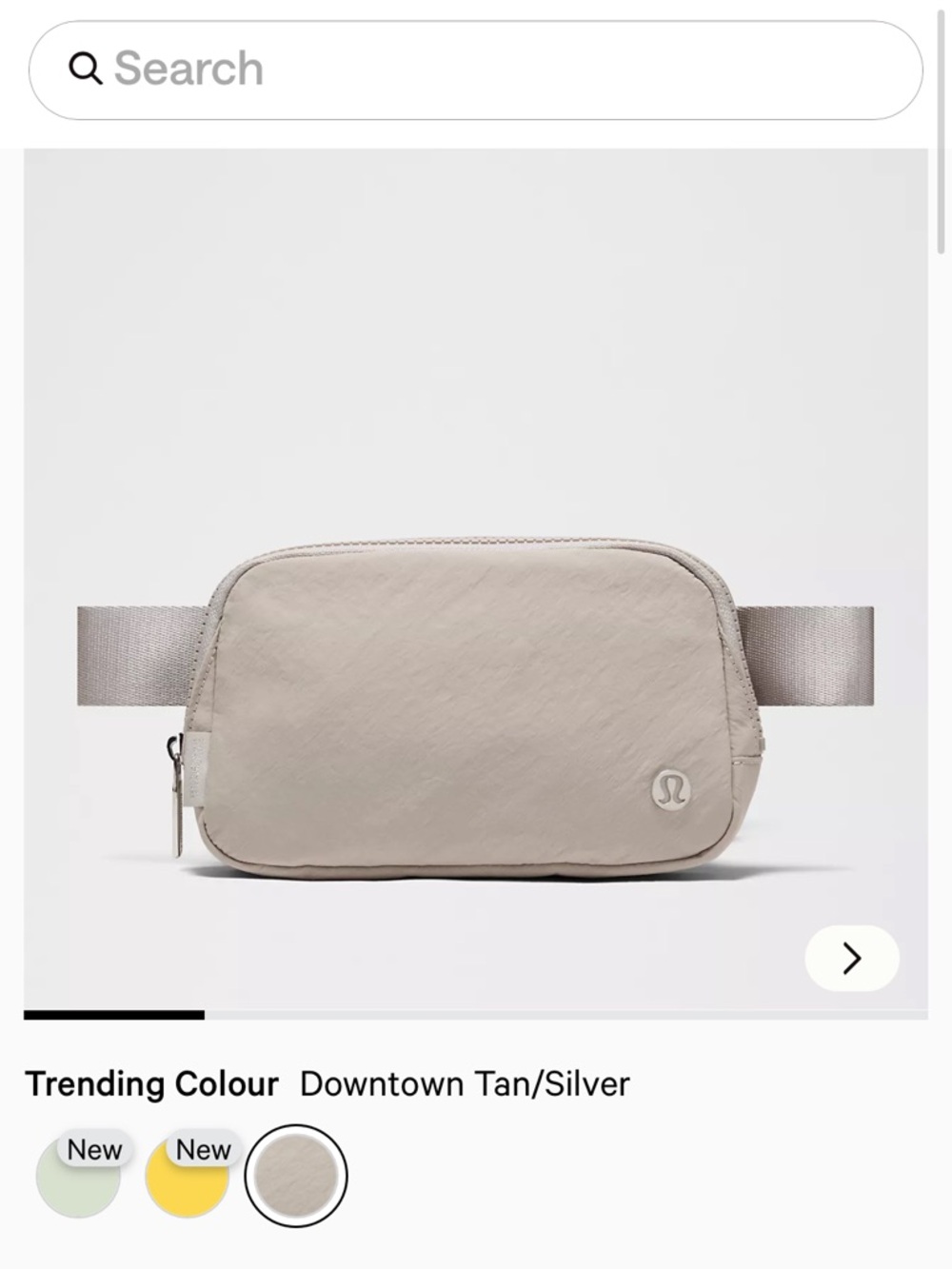 lululemon athletica Everywhere Belt Bag Downtown Tan / Silver